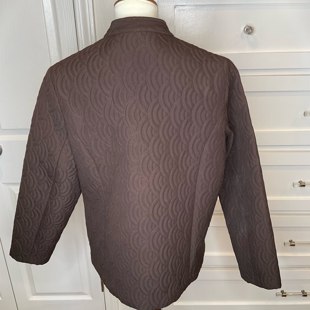 Laura Ashley chocolate brown quilted zip up jacket , Brand New with tags! - Picture 6 of 7